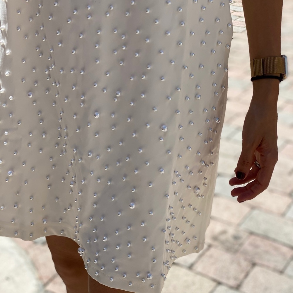 The Moon Pearl & Rhinestone Shift Dress w Pockets - Picture 5 of 5